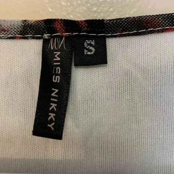 Miss Nikky fully lined, boho, patchwork summer dress w asymmetrical bottom hem - Picture 6 of 8